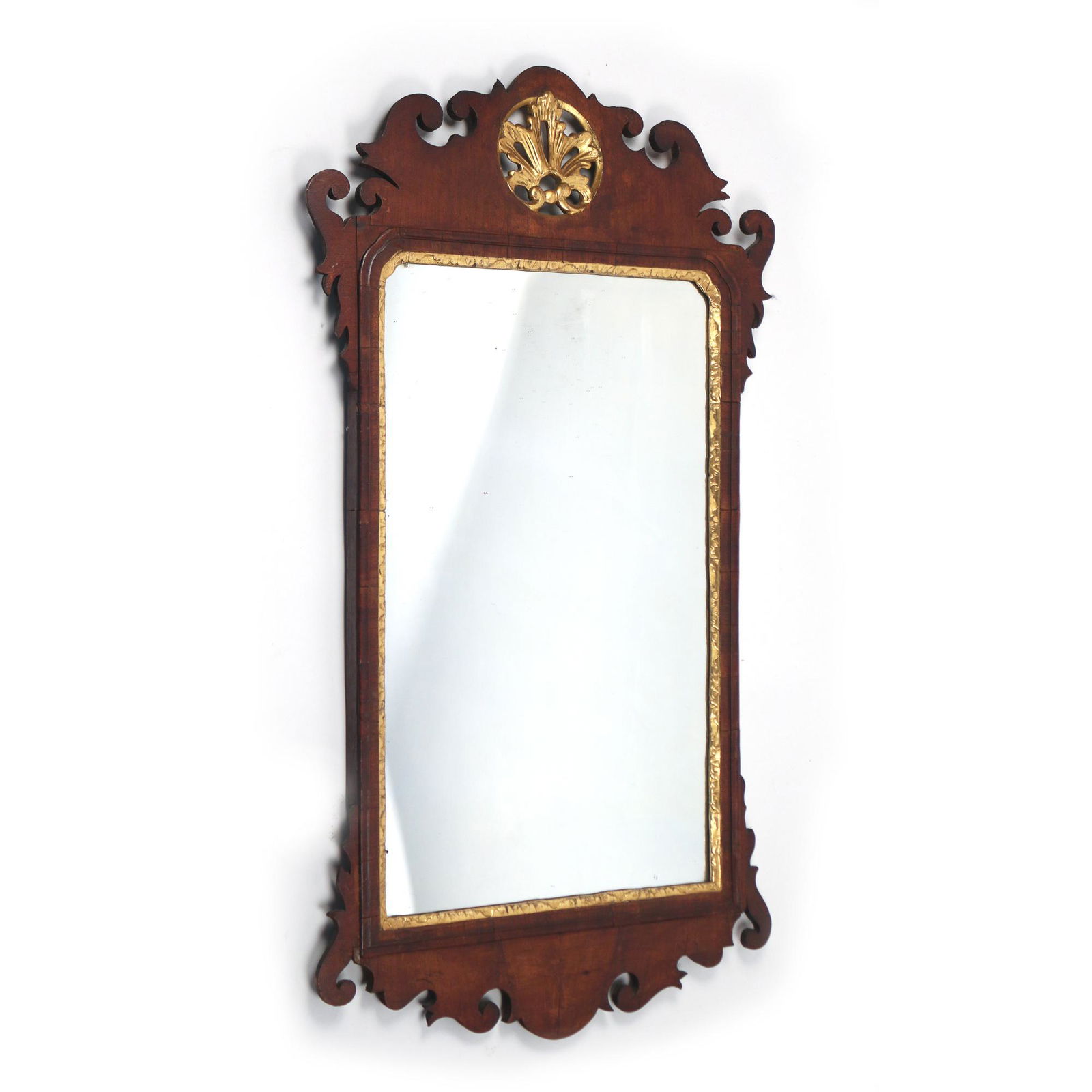 CHIPPENDALE MAHOGANY FRETWORK MIRROR (1 of 3)