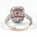 18k WHITE GOLD, DIAMOND & RUBY COCKTAIL RING - 4