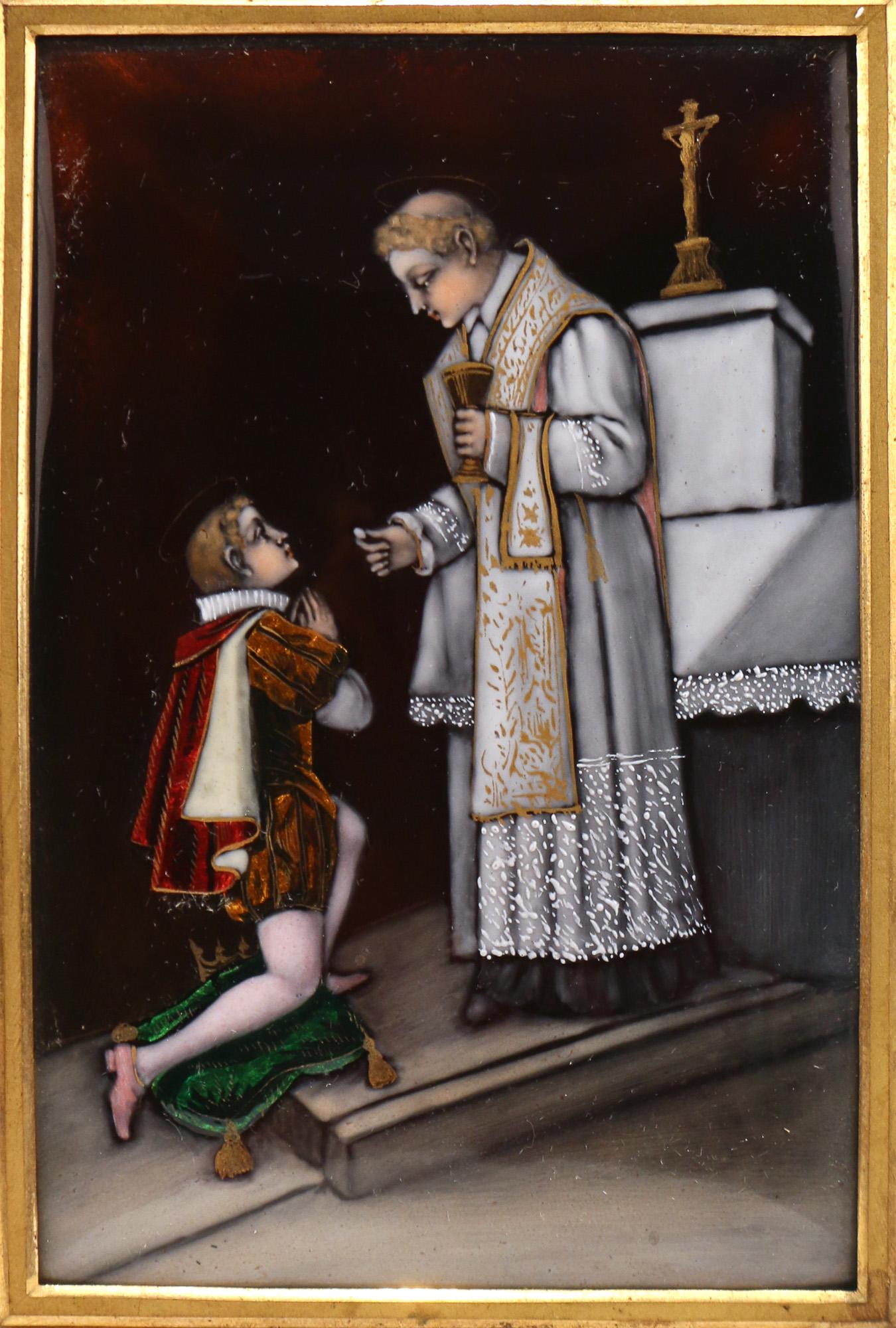 ANTIQUE LIMOGES ENAMEL PLAQUE (1 of 4)