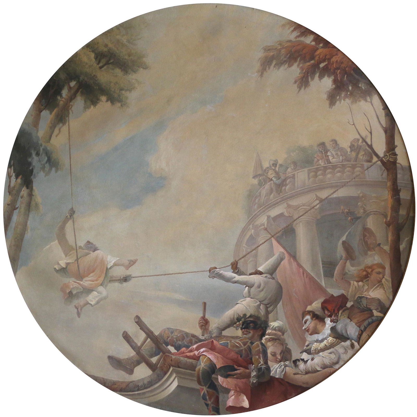 MONUMENTAL ITALIAN SCHOOL PAINTING IN TONDO (1 of 10)