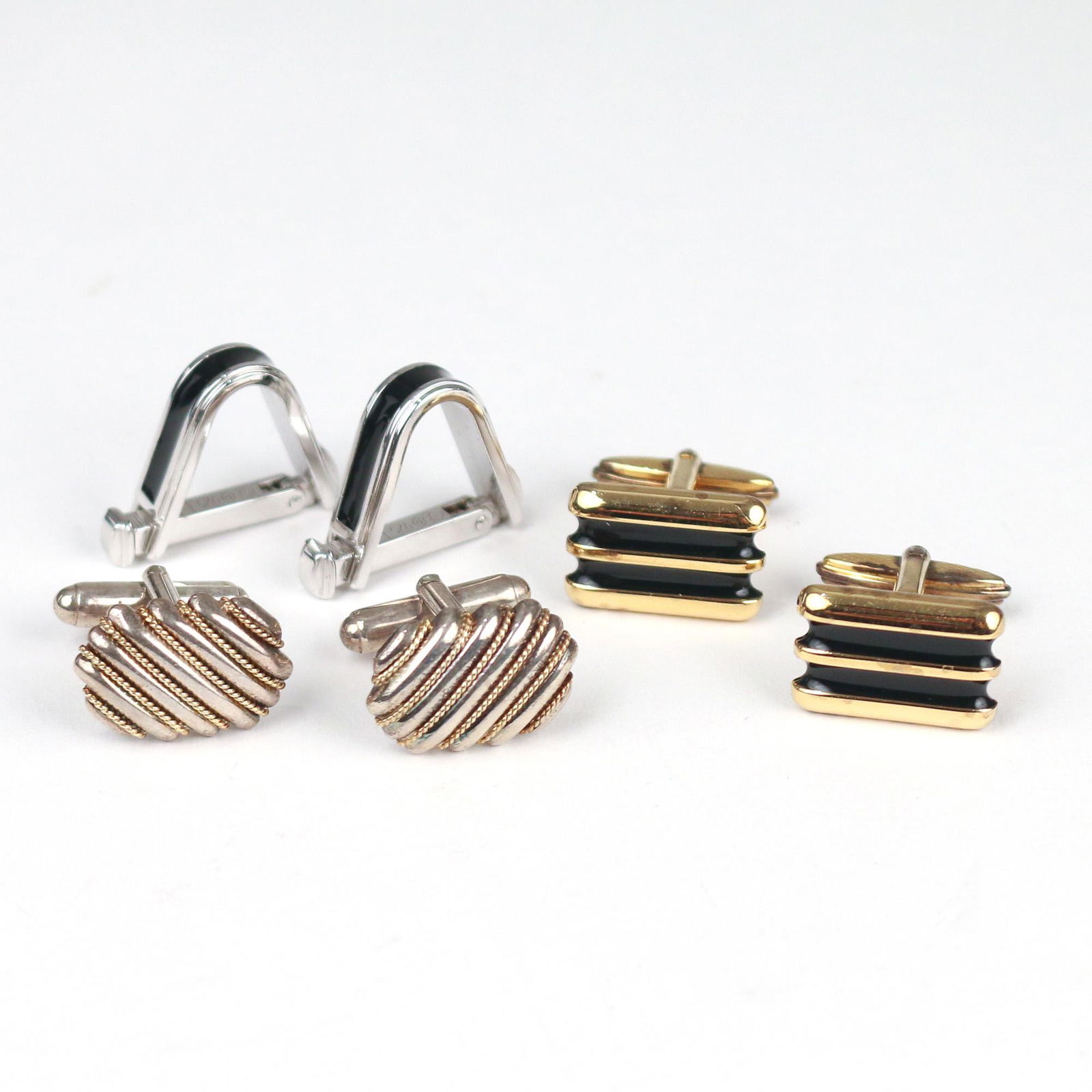 (6pc) THREE PAIRS DESIGNER CUFFLINKS (1 of 2)