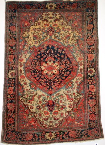 SAROUK FEREHAN RUG, HAVING MEDALLION CENTER W/DR