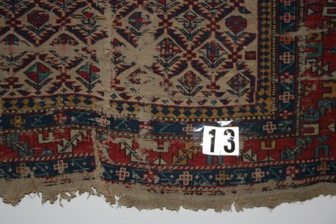 ANTIQUE SHIRVAN PRAYER RUG W/WEAR, 50" X 47" - 5
