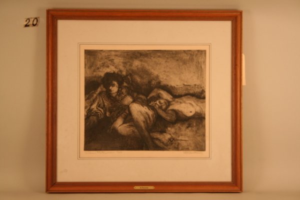 ALFRED (AL) H. BLAUSTEIN (1924--- NY) ETCHING 9/50
