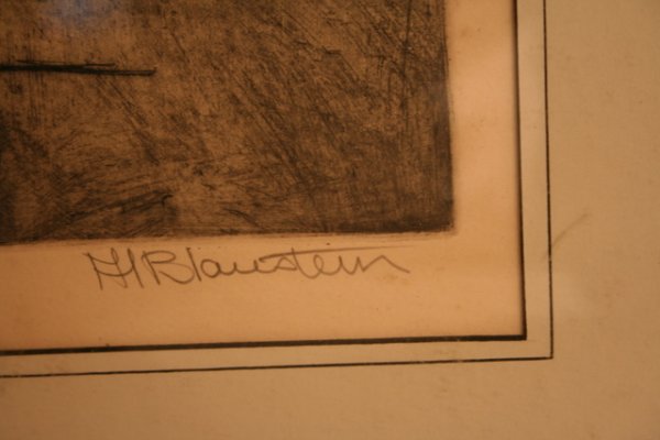 ALFRED (AL) H. BLAUSTEIN (1924--- NY) ETCHING 9/50 - 3