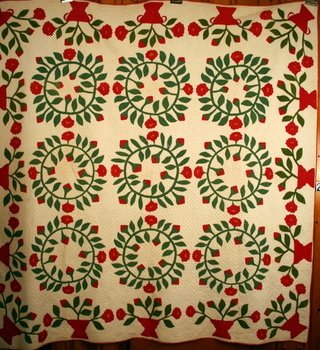 L.19THC/E.20THC. AMERICAN HAND STITCHED QUILT