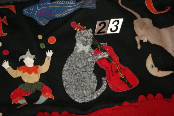 L. 19TH/E. 20TH C. AMERICAN FOLK ART COVERLET - 3