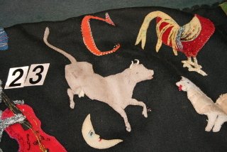 L. 19TH/E. 20TH C. AMERICAN FOLK ART COVERLET - 4