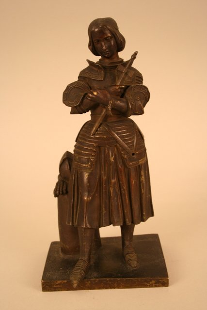 BRONZE, JOAN OF ARC, H. 9 ½"