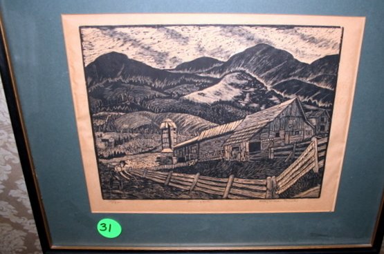 BETTY WALDO PARISH, (1908- N.Y., N.Y) WOOD BLOCK