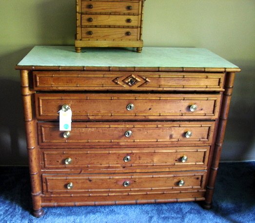 FAUX BAMBOO ASSEMBLED BEDROOM SUITE - 4