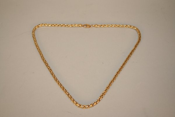 14KT YG 5MM WHEAT CHAIN W/ LOBSTER CLASP