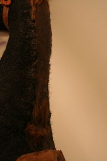 1A) 19TH C. STUFFED PULL HORSE TOY - 3