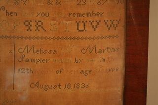 E. 19TH C. AMERICAN SGD. & D. SAMPLER, VT . OR MA. - 2