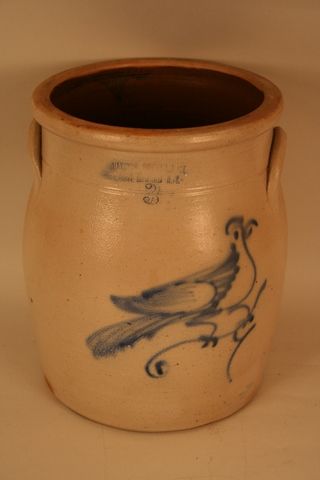 HAXSTUN, OTTMAN & CO. CROCK W/BLUE DECO.
