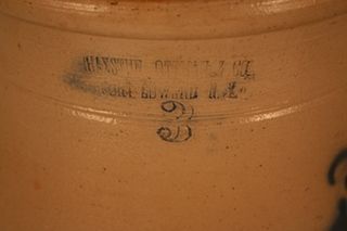 HAXSTUN, OTTMAN & CO. CROCK W/BLUE DECO. - 2