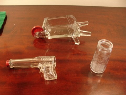 GROUP OF 15 VINTAGE GLASS CANDY CONTAINERS - 2