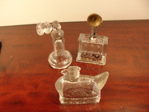 GROUP OF 15 VINTAGE GLASS CANDY CONTAINERS - 3