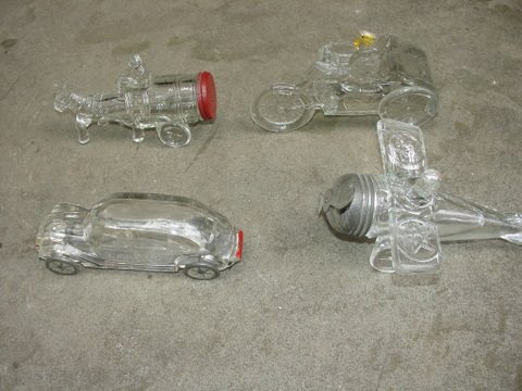 GROUP OF 15 VINTAGE GLASS CANDY CONTAINERS - 7