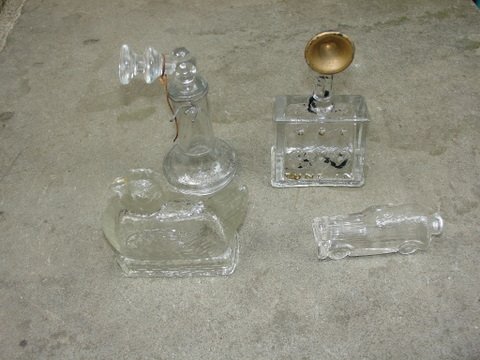 GROUP OF 15 VINTAGE GLASS CANDY CONTAINERS - 8