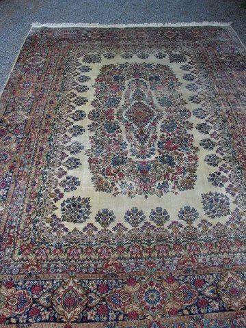 2B) VINTAGE KIRMAN CARPET, 13'-6" X 10'