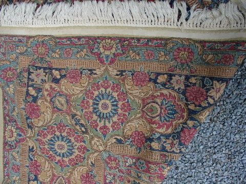 2B) VINTAGE KIRMAN CARPET, 13'-6" X 10' - 2