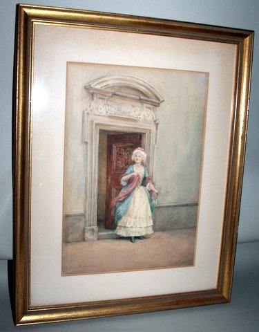 2C) JENNIE BROWNSCOMBE (AMER. 1851-1936) W/C & GOUA