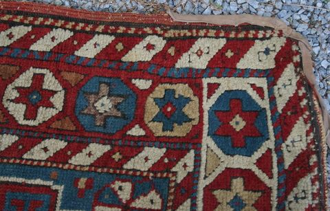 MID 19TH C. CAUCASIAN RUG - 3
