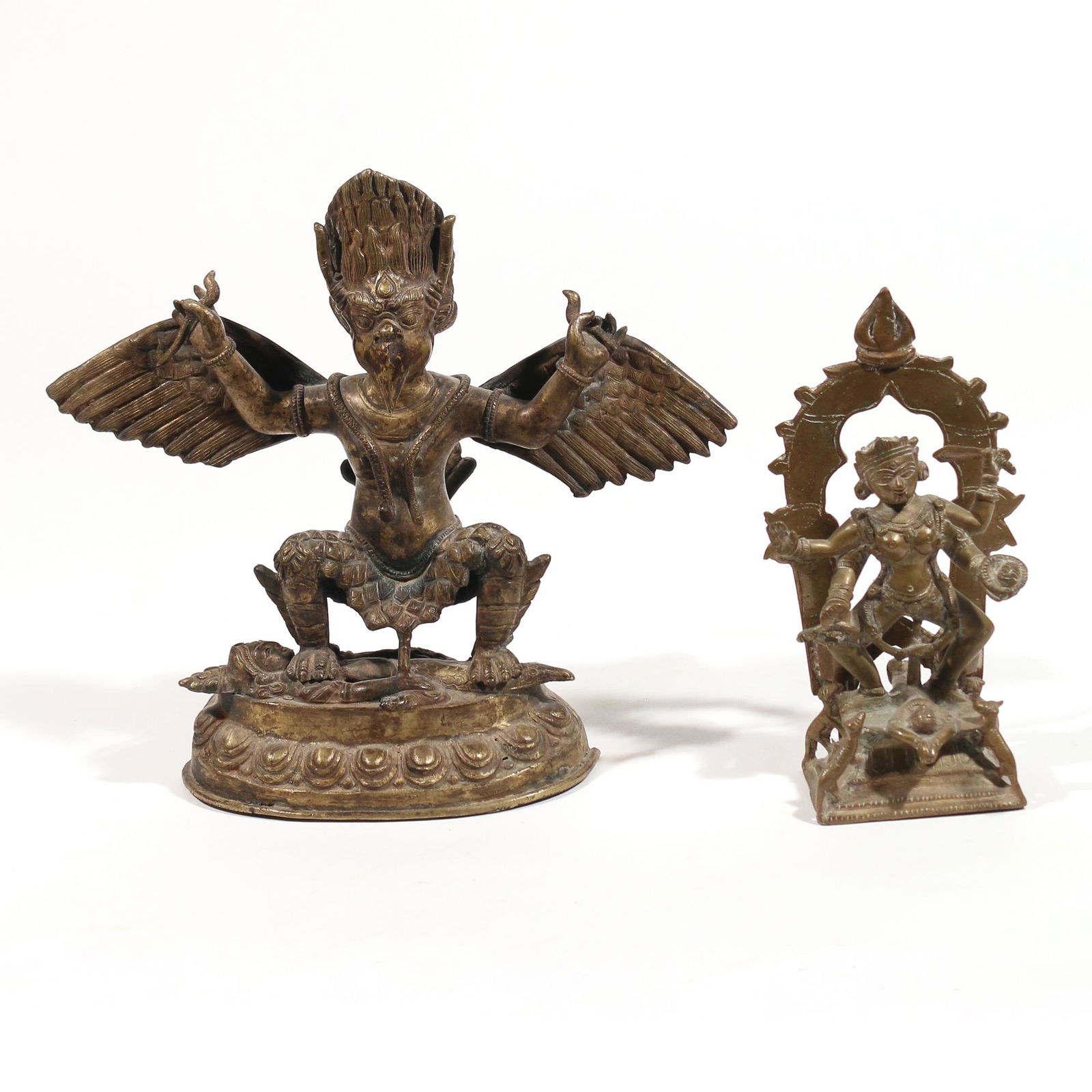 (2pc) INDIAN BRONZE FIGURES (1 of 10)