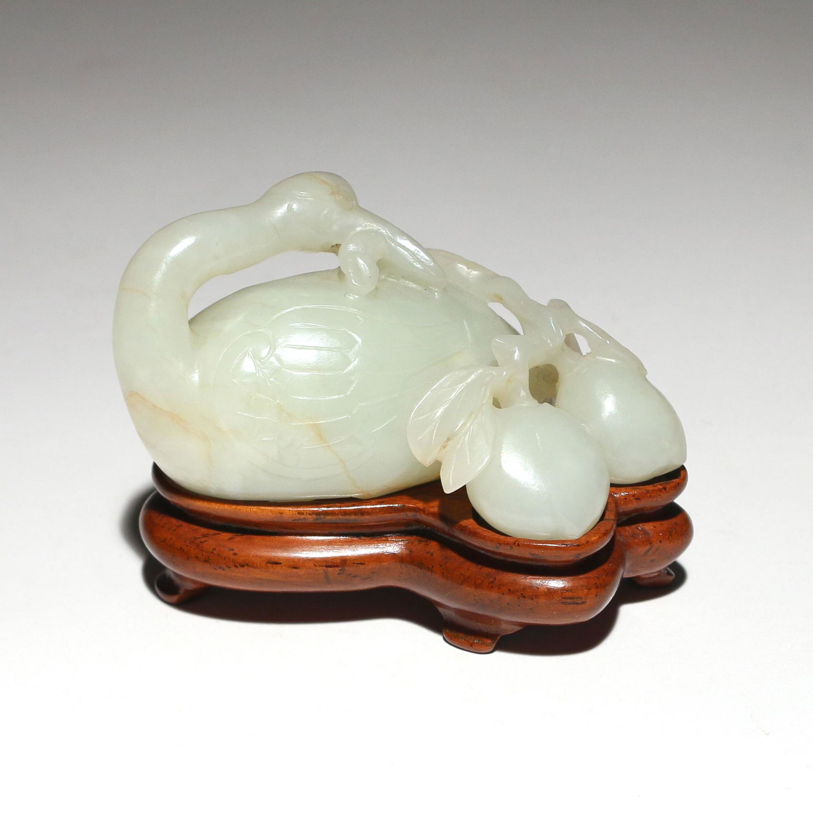 CHINESE CELADON JADE CARVED BIRD (1 of 6)