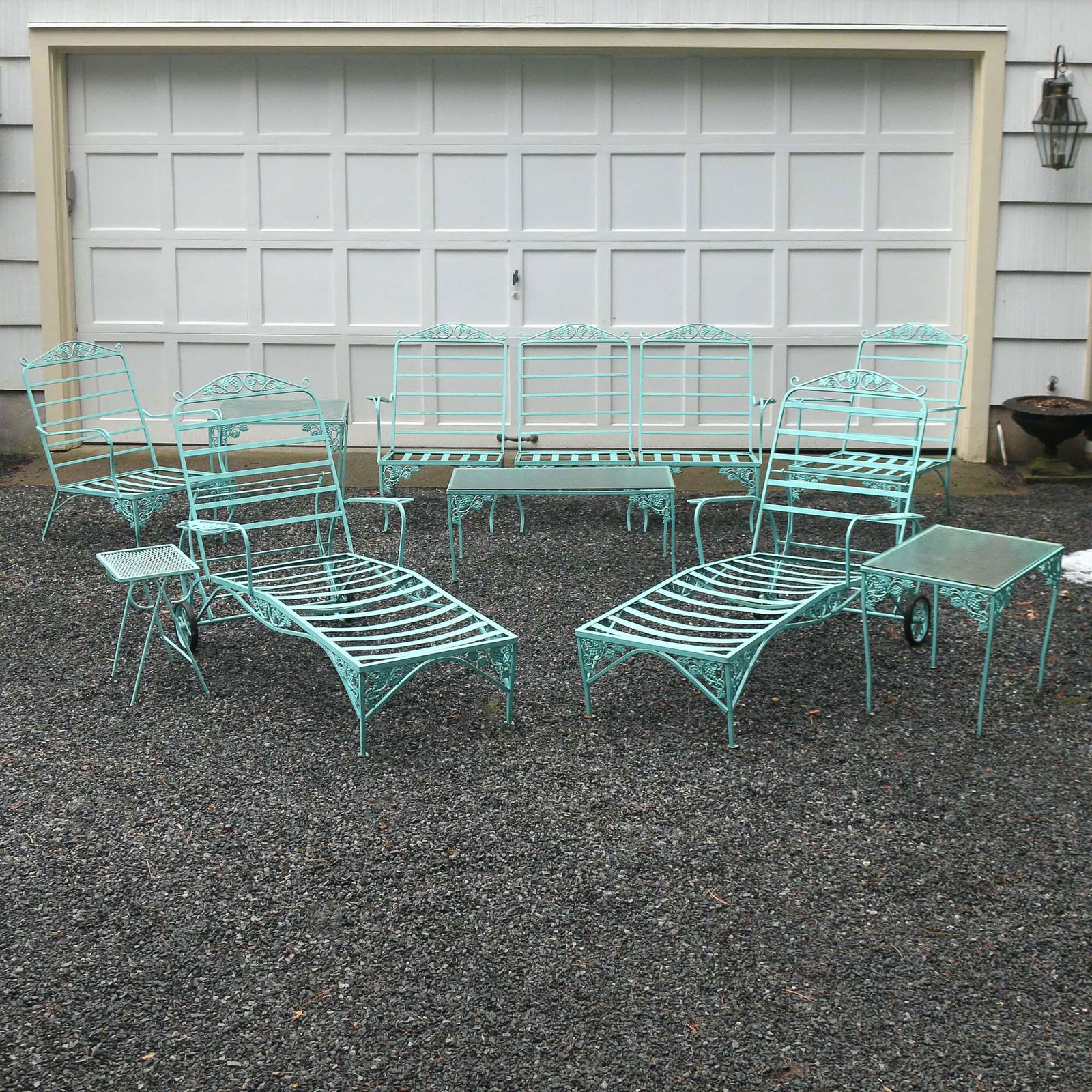 (11pc) SALTERINI PATIO FURNITURE SET (1 of 11)