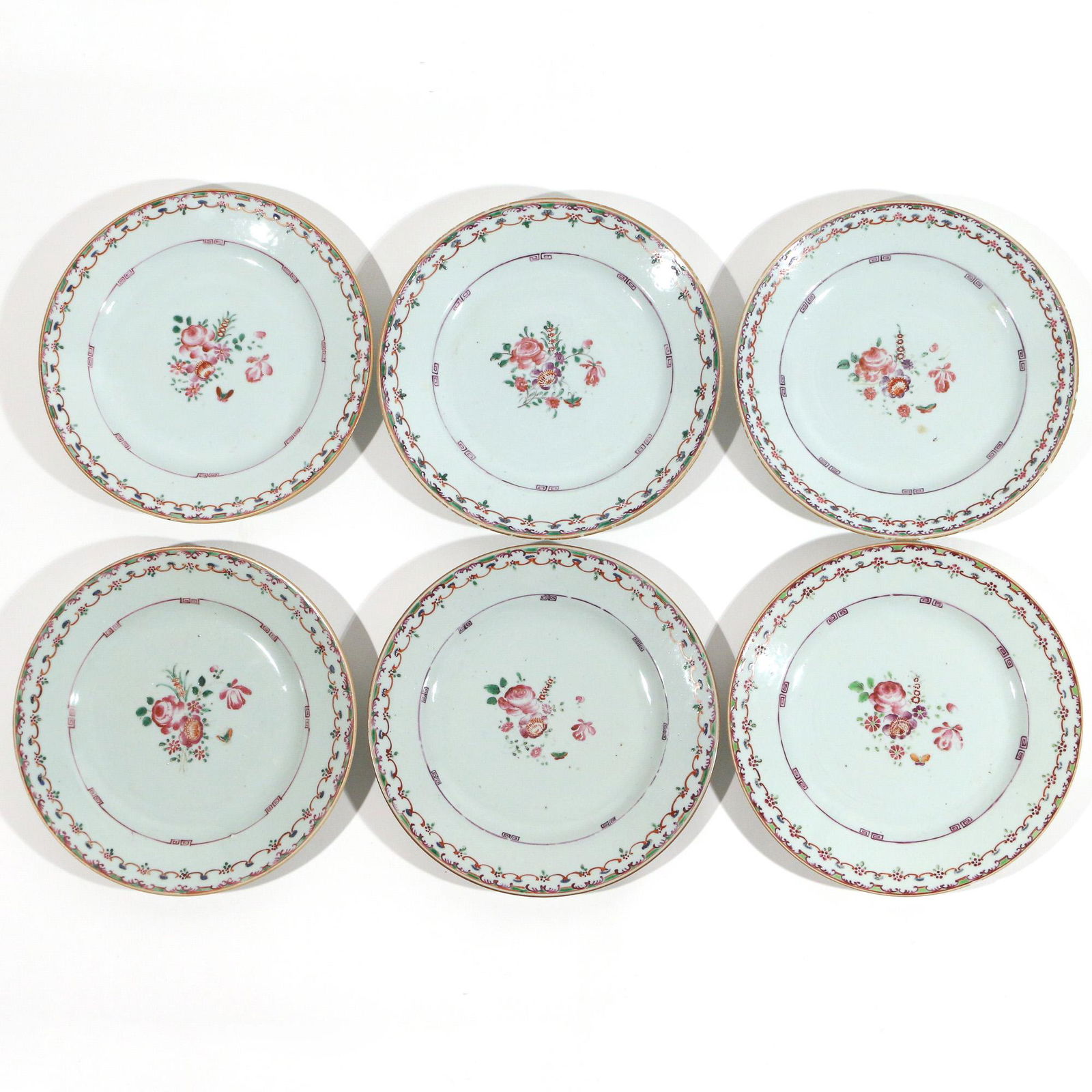 (6pc) CHINESE EXPORT PORCELAIN PLATES (1 of 9)
