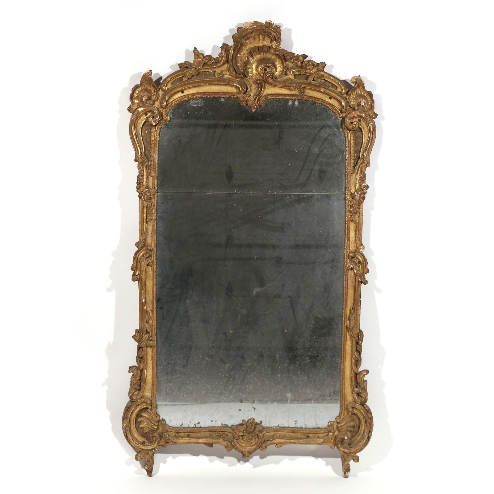 18TH CENTURY WOOD CARVERD MIRROR (1 of 10)