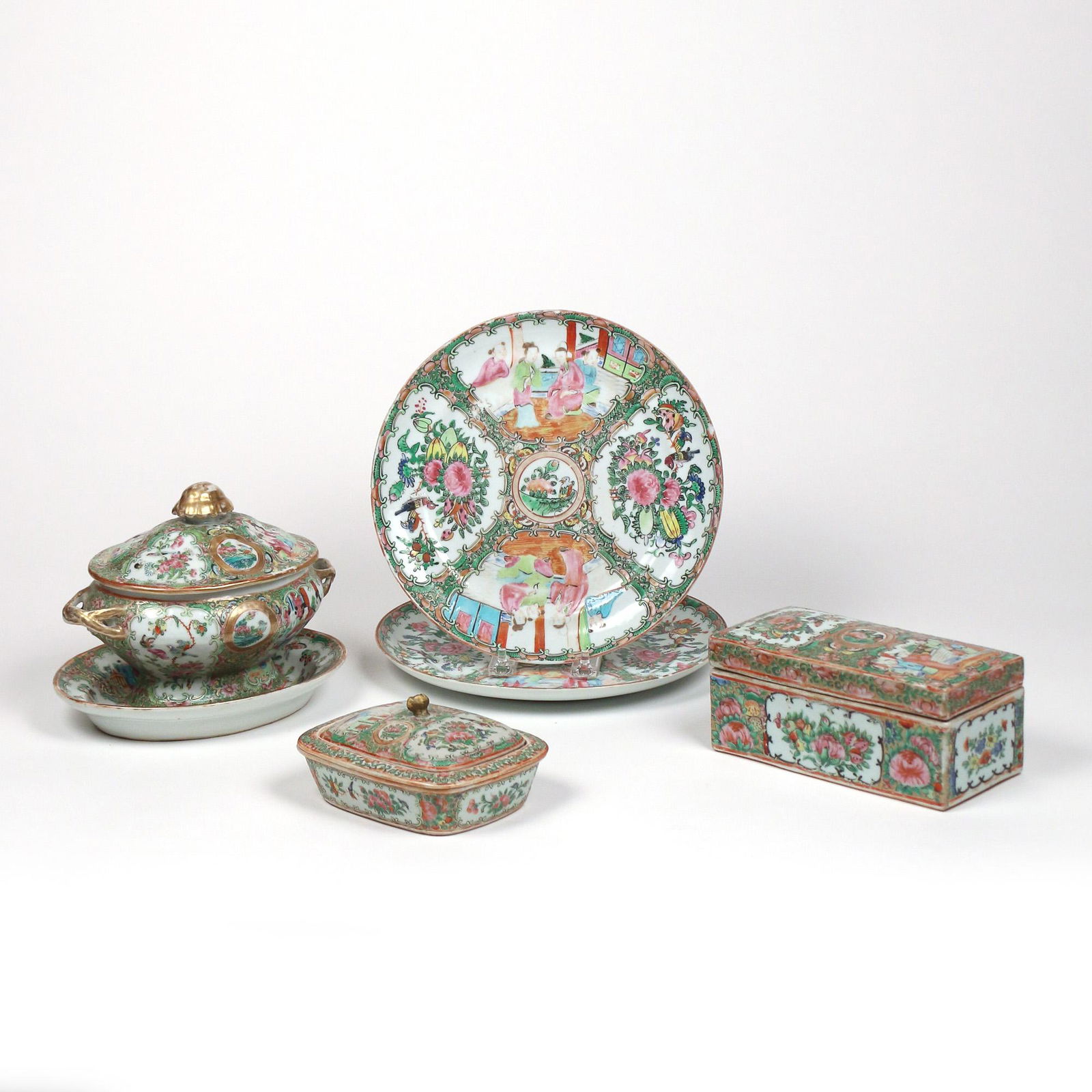 (6pc) FAMILLE ROSE EXPORT PORCELAIN (1 of 5)