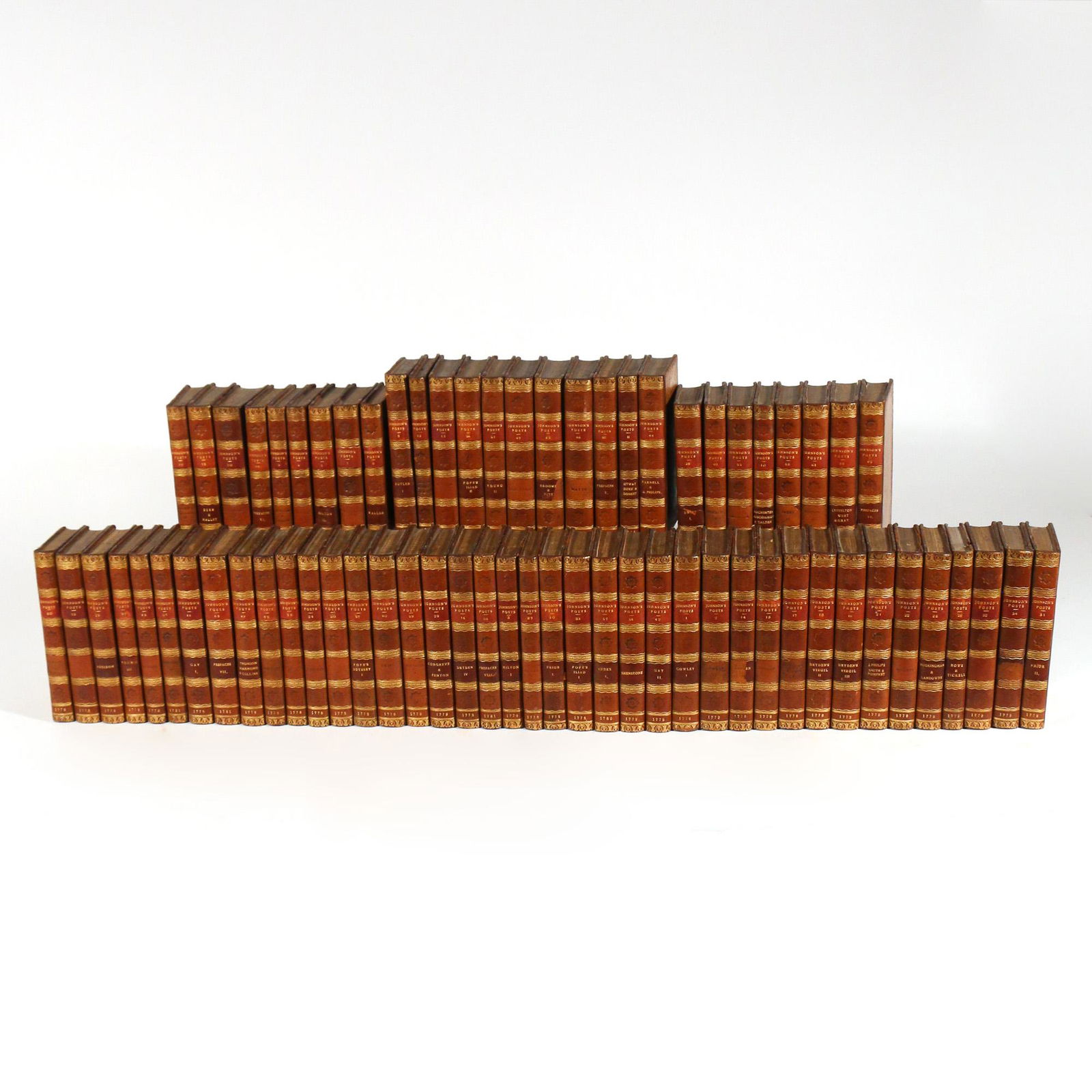 (68 vol) JOHNSON'S POETS LEATHERBOUND LIBRARY (1 of 6)