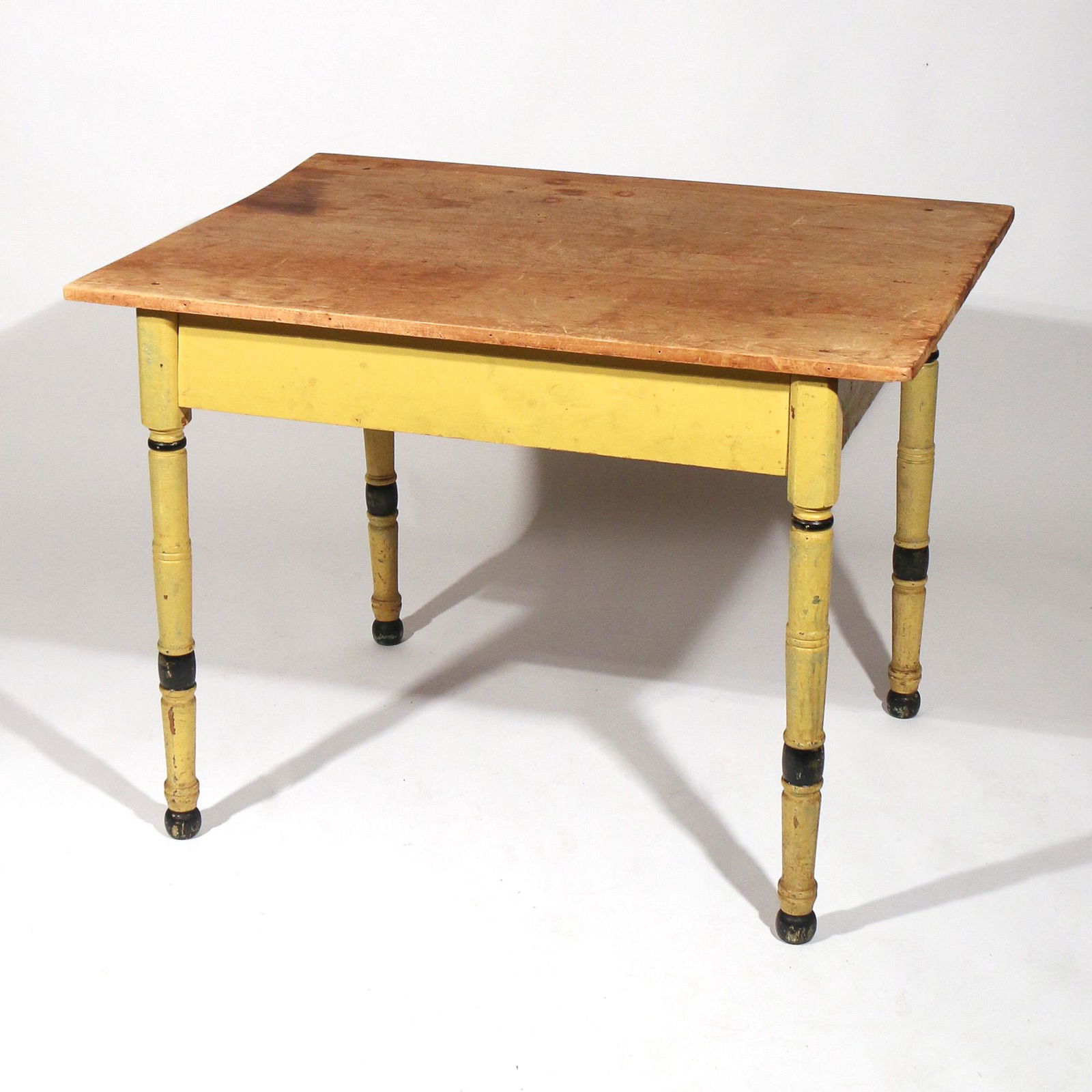 YELLOW PAINTED COTTAGE TABLE (1 of 6)