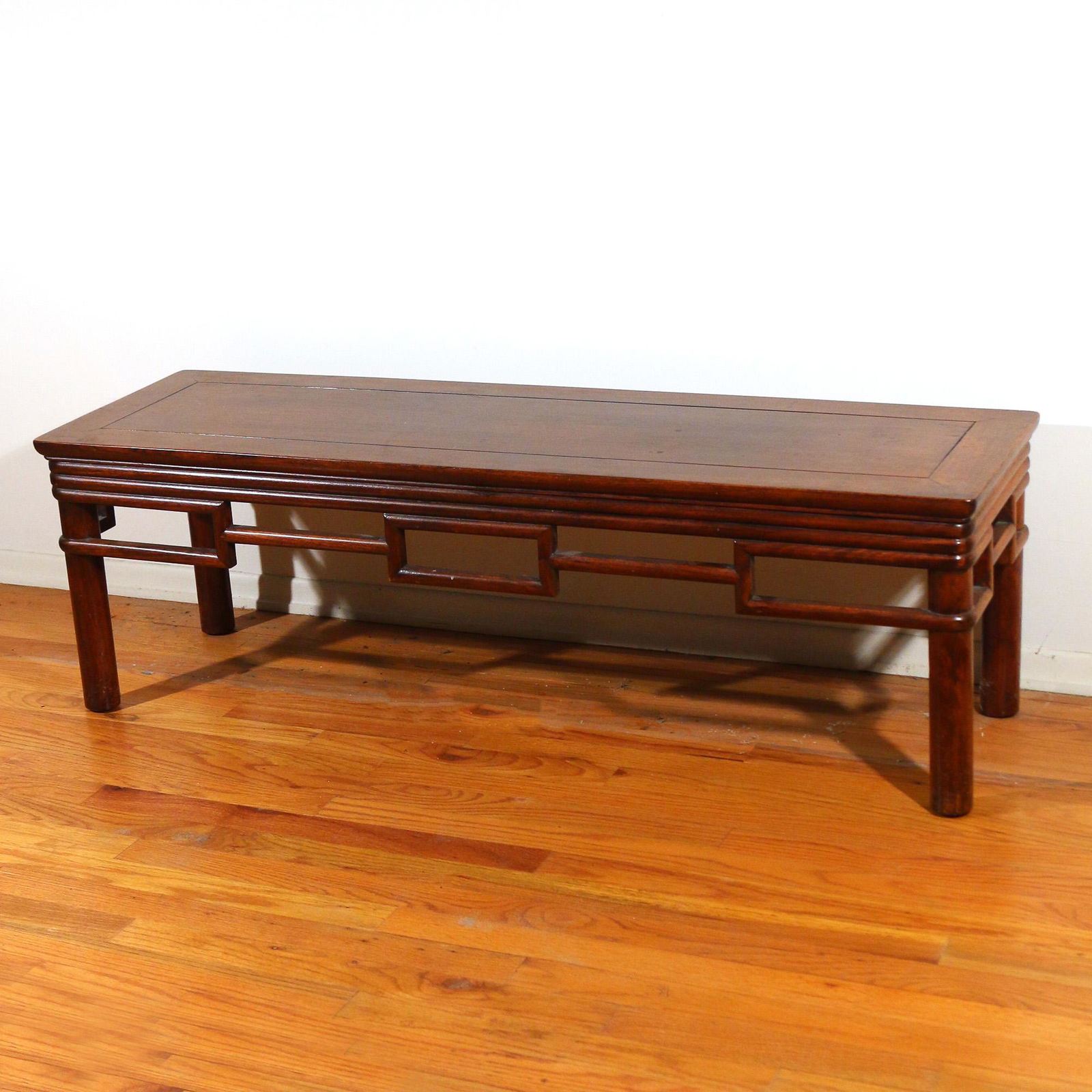 CHINESE CARVED WOOD BENCH (1 of 4)