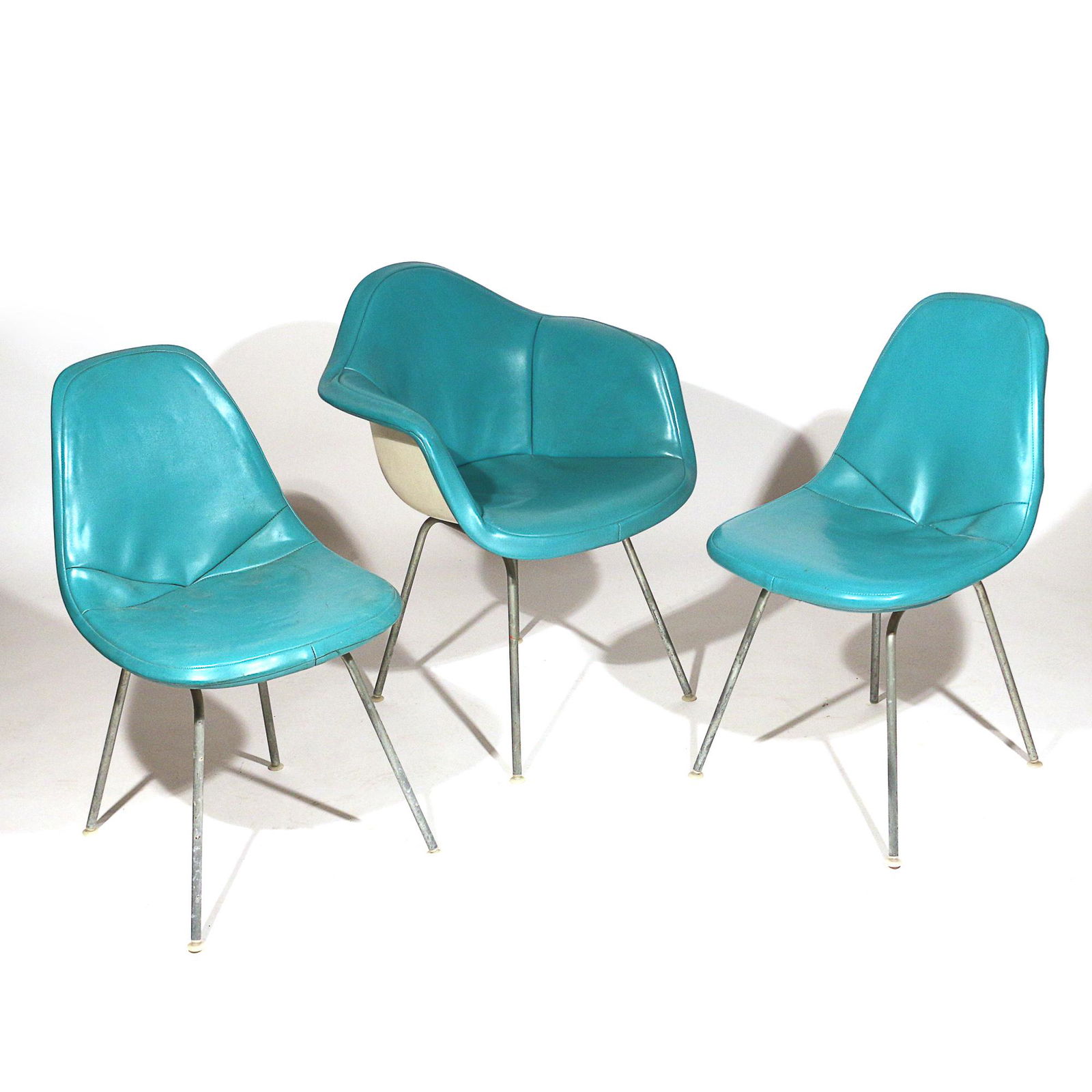 (3pc) CHARLES EAMES for HERMAN MILLER SHELL CHAIRS (1 of 7)