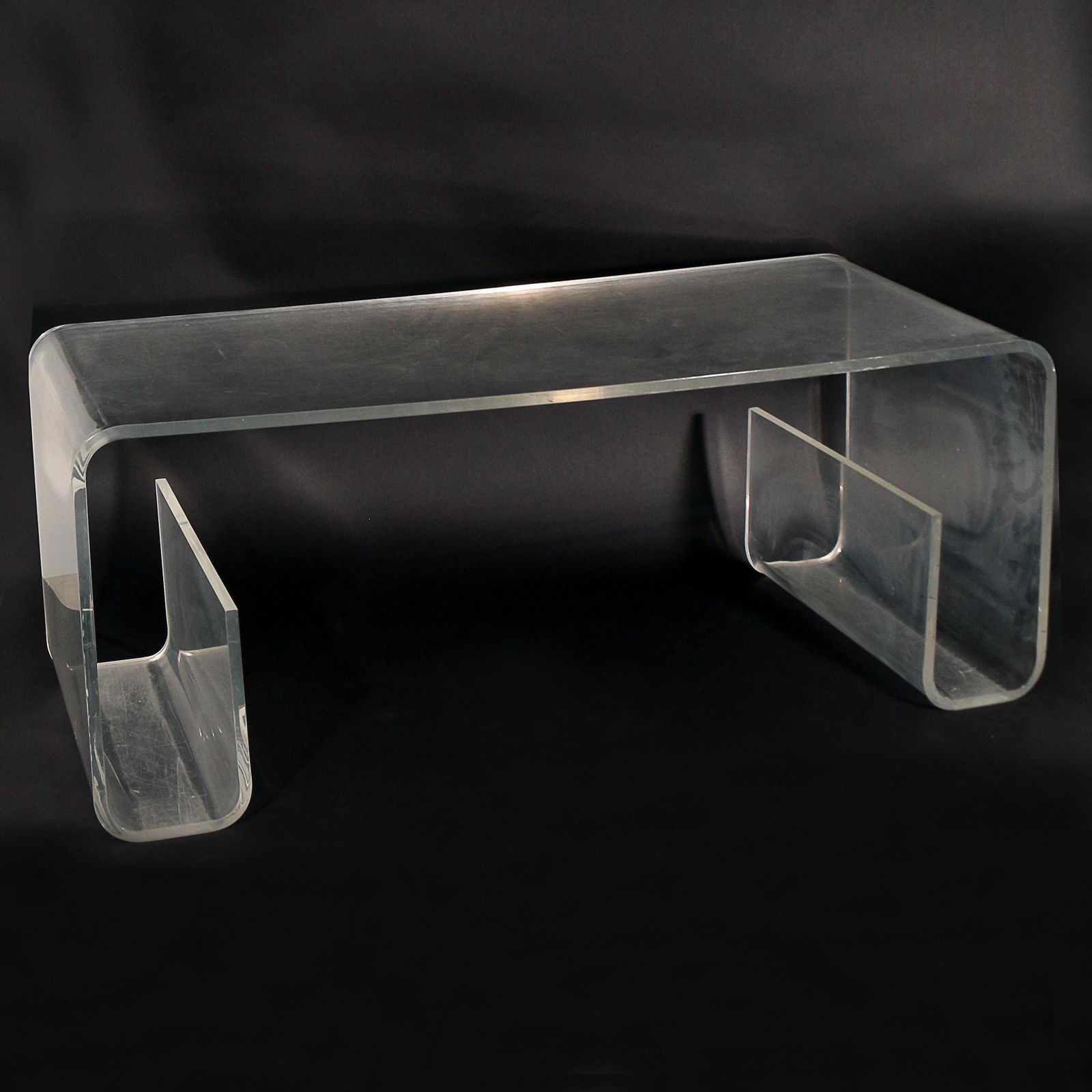 AFTER CHARLES HOLLIS JONES LUCITE COFFEE TABLE (1 of 4)
