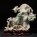CARVED MOSS-IN-SNOW JADE FIGURAL GROUP - 14