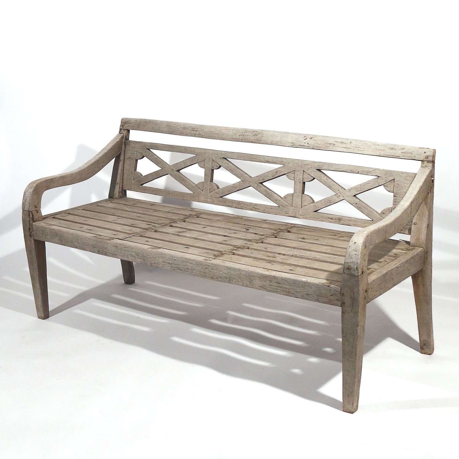 ANTIQUE BALINESE TEAK CARVED BENCH (1 of 11)