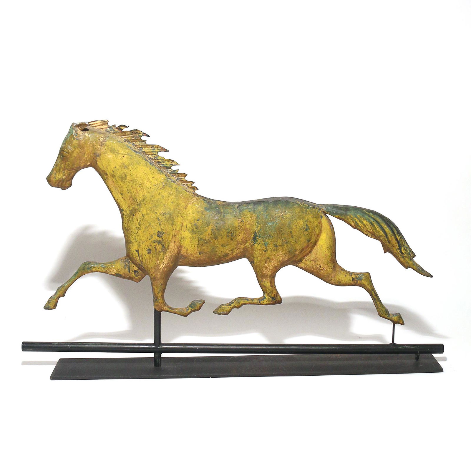 ANTIQUE PATINATED RUNNING HORSE WEATHERVANE (1 of 8)