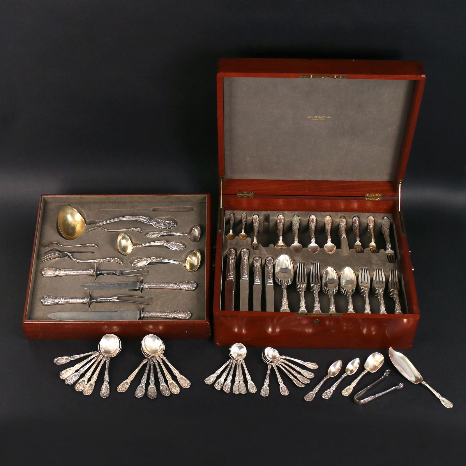 (202pc) GORHAM FLORENTINE FLATWARE SERVICE (1 of 8)