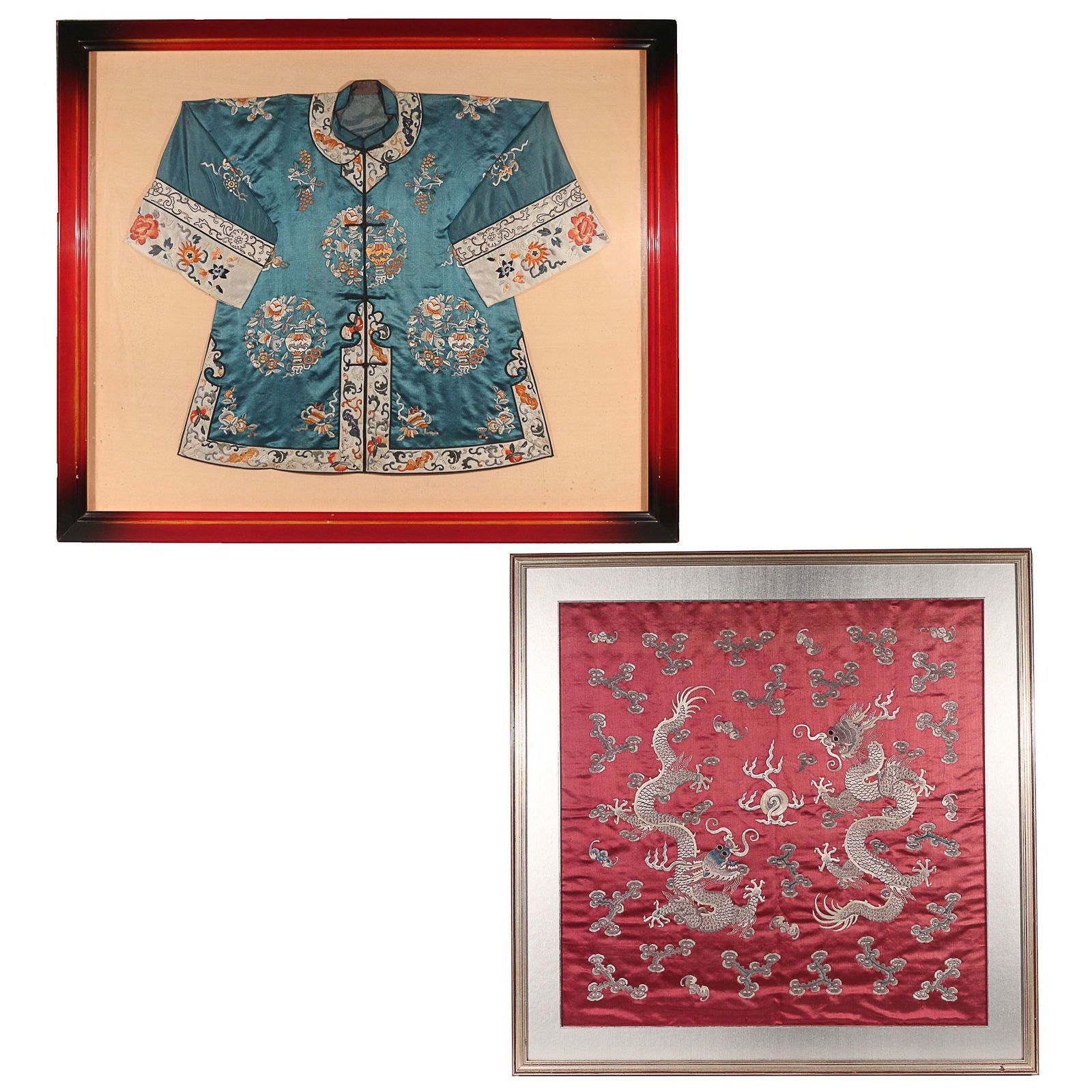 (2pc) CHINESE SILK EMBROIDERIES (1 of 13)
