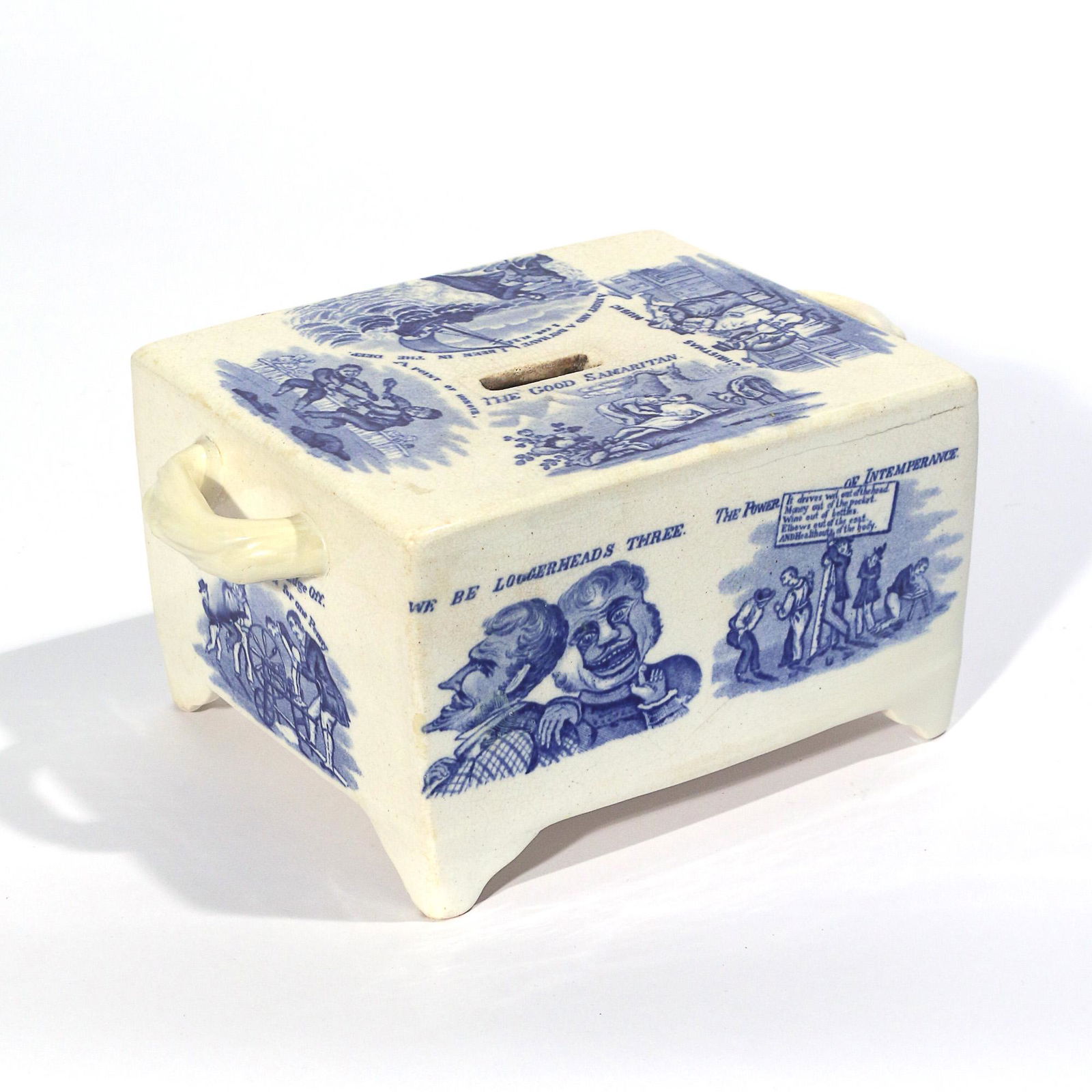 STAFFORDSHIRE TRANSFERWARE STILL BANK (1 of 7)