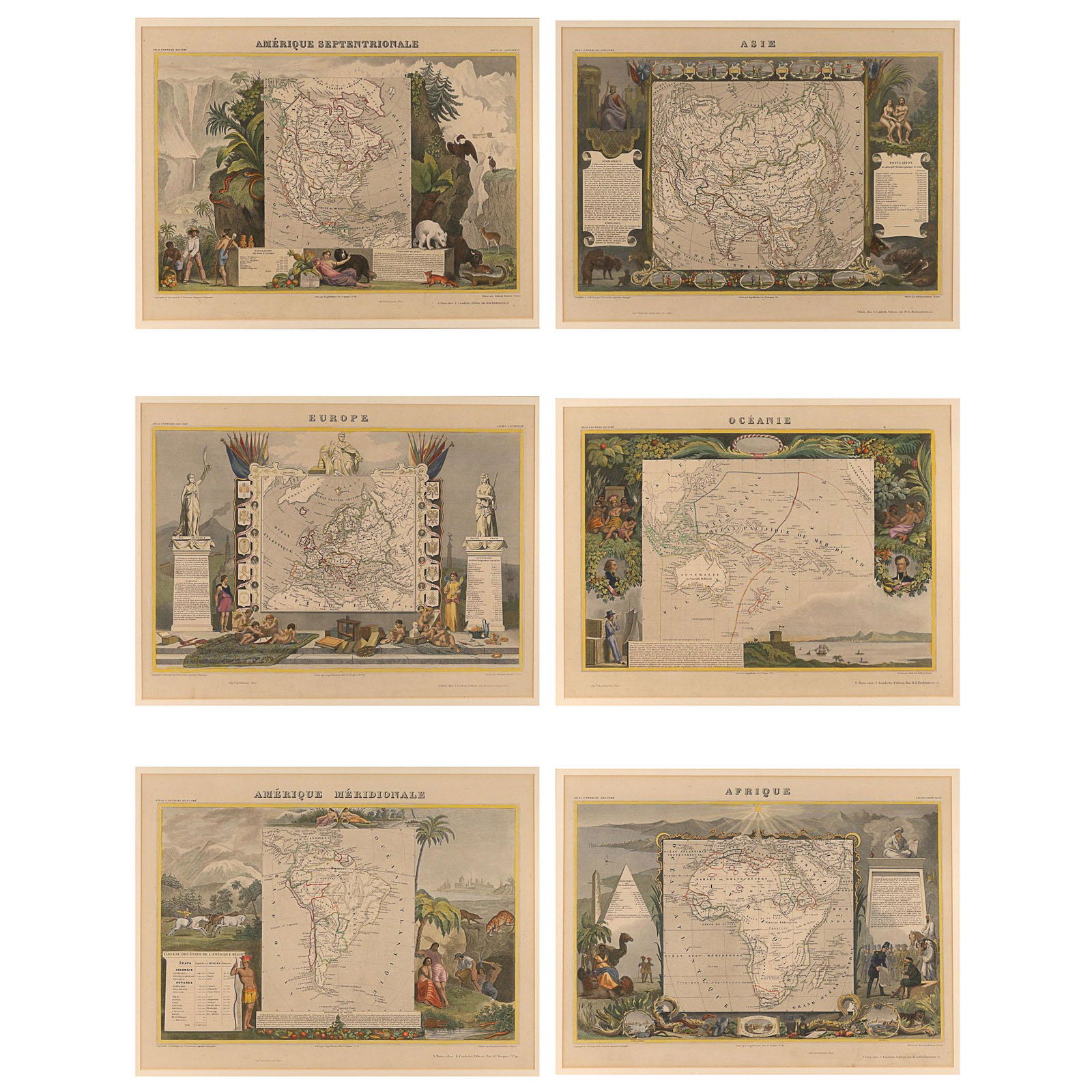 (6pc) MAPS FROM ATLAS UNIVERSEL ILLUSTRE (1 of 20)