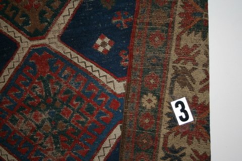 CAUCASIAN RUG, 6 MEDALLION PATTERN, EXTENSIVE OXIDAT - 7