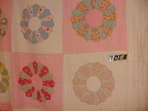 LOT OF 4 VINTAGE QUILTS, 2-QUILTED AND APPLIQUE, IN - 5