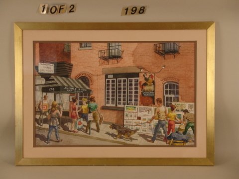 HARRY T. FISK(E (AMER. 1887-1971 PAIR W/C'S,GREEN