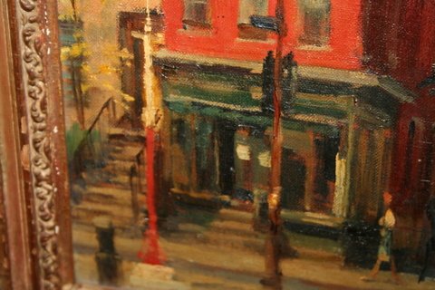 ALFRED MIRA, O/CANVAS BOARD, WAVERLY PLACE, NYC, - 3